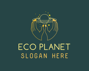 Mystical Planet Hand logo design