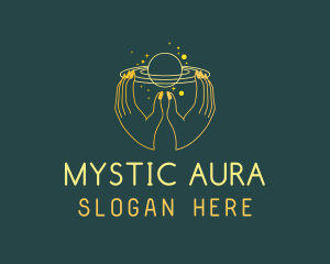 Mystical Planet Hand logo design