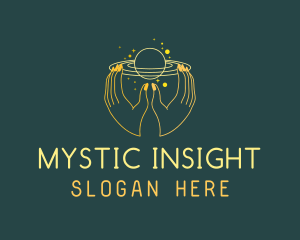 Mystical Planet Hand logo design