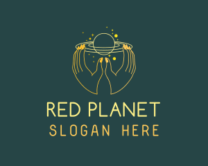 Mystical Planet Hand logo design