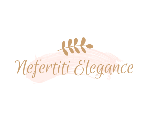 Elegant Leaf Cursive logo design