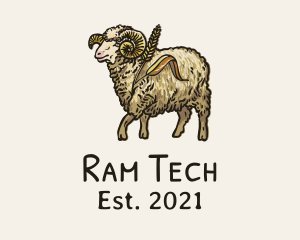Ram Wheat Mill Barn logo design