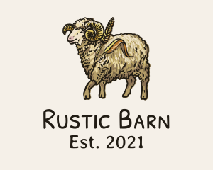 Ram Wheat Mill Barn logo design