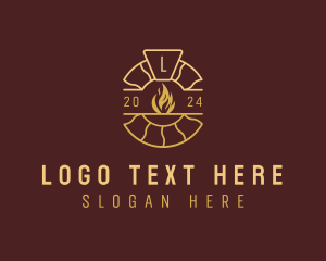 Gourment - Brick Oven Pizzeria logo design