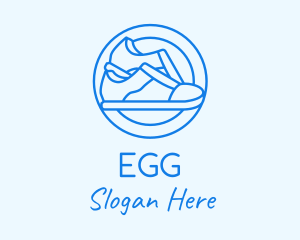 Shoe Cleaning - Blue Minimalist Sneakers logo design