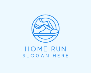 Blue Minimalist Sneakers logo design