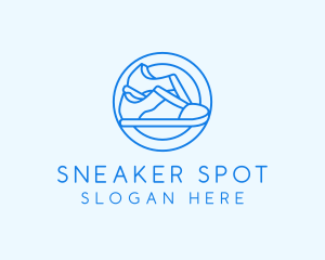 Blue Minimalist Sneakers logo design