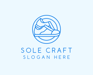 Blue Minimalist Sneakers logo design