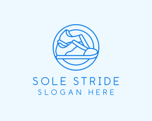 Sneaker - Blue Minimalist Sneakers logo design