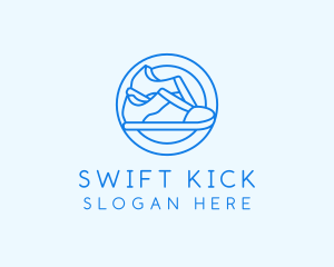 Blue Minimalist Sneakers logo design