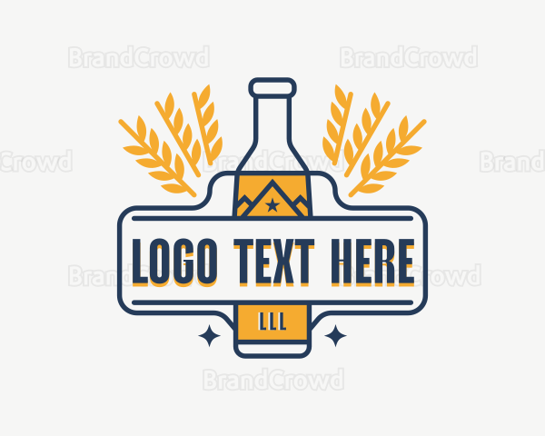 Wheat Beer Bottle Logo