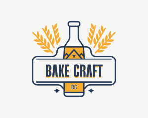 Wheat Beer Bottle logo design