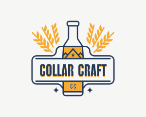 Wheat Beer Bottle logo design