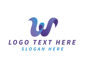 Creative Agency - Script Gradient Letter W logo design