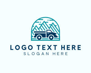Pickup - Mountain Truck Logistics logo design