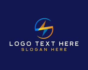 Voltage - Lightning Thunder Bolt Letter S logo design