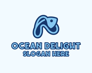 Aquatic Seafood Fish logo design