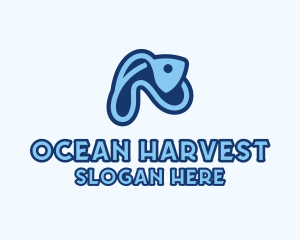 Aquatic Seafood Fish logo design