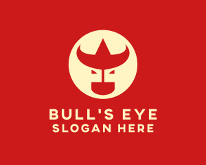 Bullfighter Bull Horns logo design