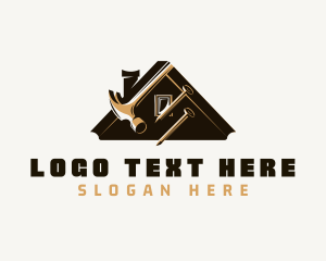 Roof - Roofing Construction Hammer logo design