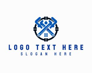 Wrench - Plumber Pipe Wrench logo design