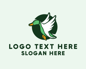 Mirgatory Bird - Duck Bird Poultry logo design