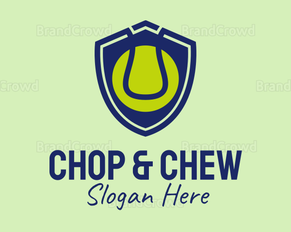 Tennis Ball Shield Logo