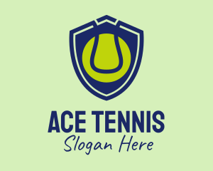 Tennis - Tennis Ball Shield logo design