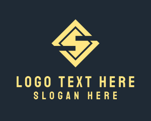 Black And Yellow - Yellow Corporate Letter S logo design