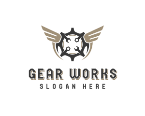 Gear Industrial Tools logo design