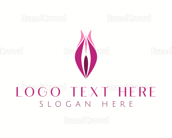 Vagina Labia Flower Logo