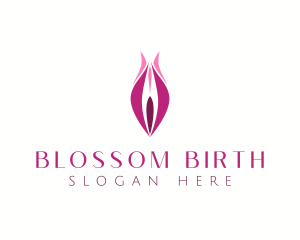 Obstetrics - Vagina Labia Flower logo design