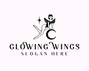 Sexy Wings Woman logo design