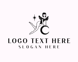 Cosmetics - Sexy Wings Woman logo design