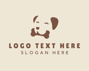 Animal - Puppy Dog Bone logo design