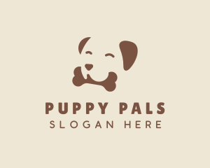 Puppy Dog Bone logo design