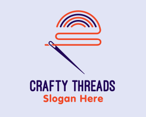 Rainbow Needle Thread logo design