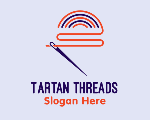 Rainbow Needle Thread logo design