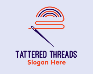 Rainbow Needle Thread logo design