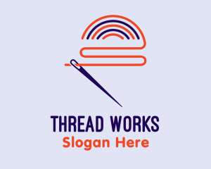 Thread - Rainbow Needle Thread logo design