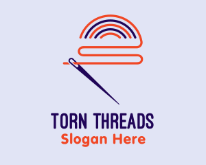 Rainbow Needle Thread logo design