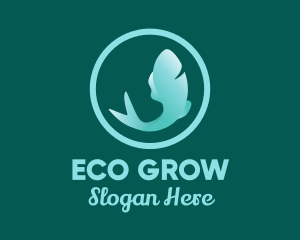 Aquaponics - Gradient Fish Badge logo design