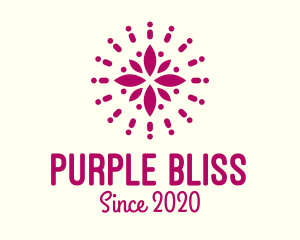 Purple Mandala Flower logo design