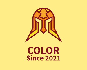Colorful Barbarian Helmet  logo design