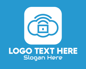 File Sharing - Cloud Lock Application logo design