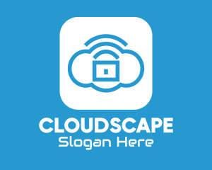 Cloud Lock Application logo design