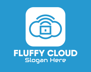 Cloud Lock Application logo design