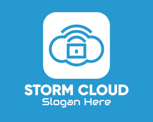 Cloud Lock Application logo design