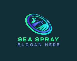 Housekeeping Mop Spray logo design