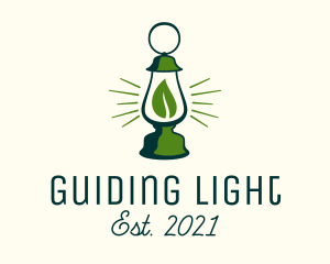 Organic Camping  Lamp logo design